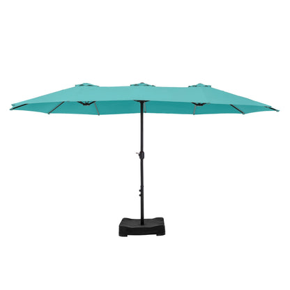 Parasol double extra large de 15 pieds pour patio double face de MAISON ARTS avec base incluse