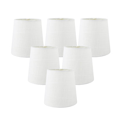 MERIVILLE Linen Clip On Chandelier Lamp Shades, 4-inch by 5-inch by 5-inch