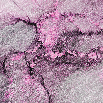 Machine Washable Indoor/ Outdoor Abstract Chantille Rug