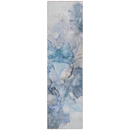 Machine Washable Indoor/ Outdoor Abstract Chantille Rug