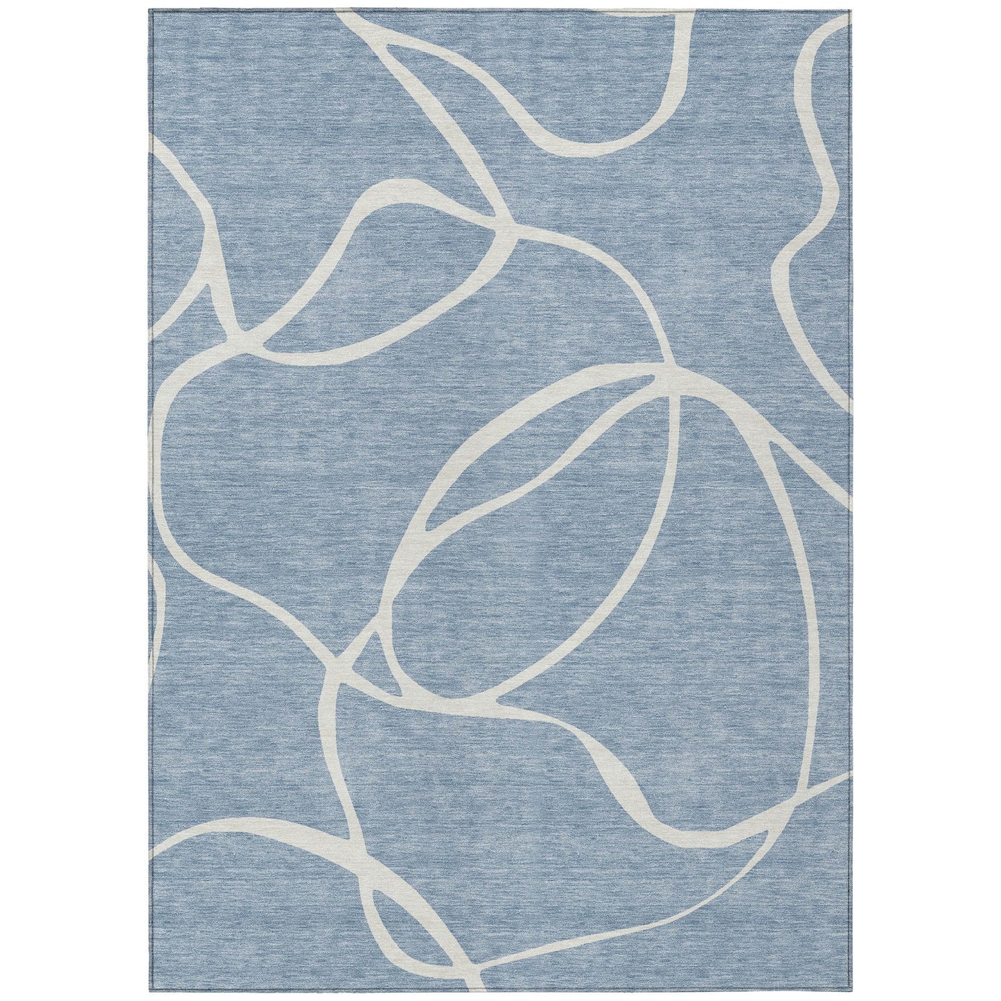Machine Washable Indoor/ Outdoor Abstract Modern Chantille Rug