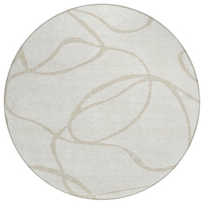Machine Washable Indoor/ Outdoor Abstract Modern Chantille Rug