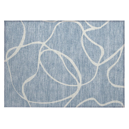 Machine Washable Indoor/ Outdoor Abstract Modern Chantille Rug