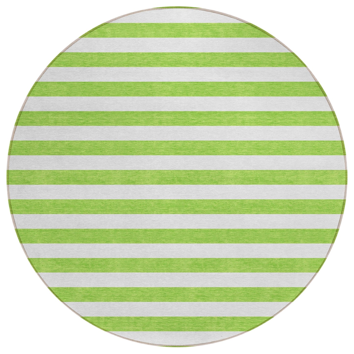 Machine Washable Indoor/ Outdoor Cabana Stripe Chantille Rug