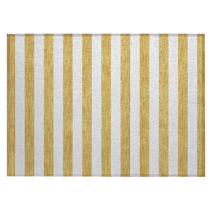 Machine Washable Indoor/ Outdoor Cabana Stripe Chantille Rug
