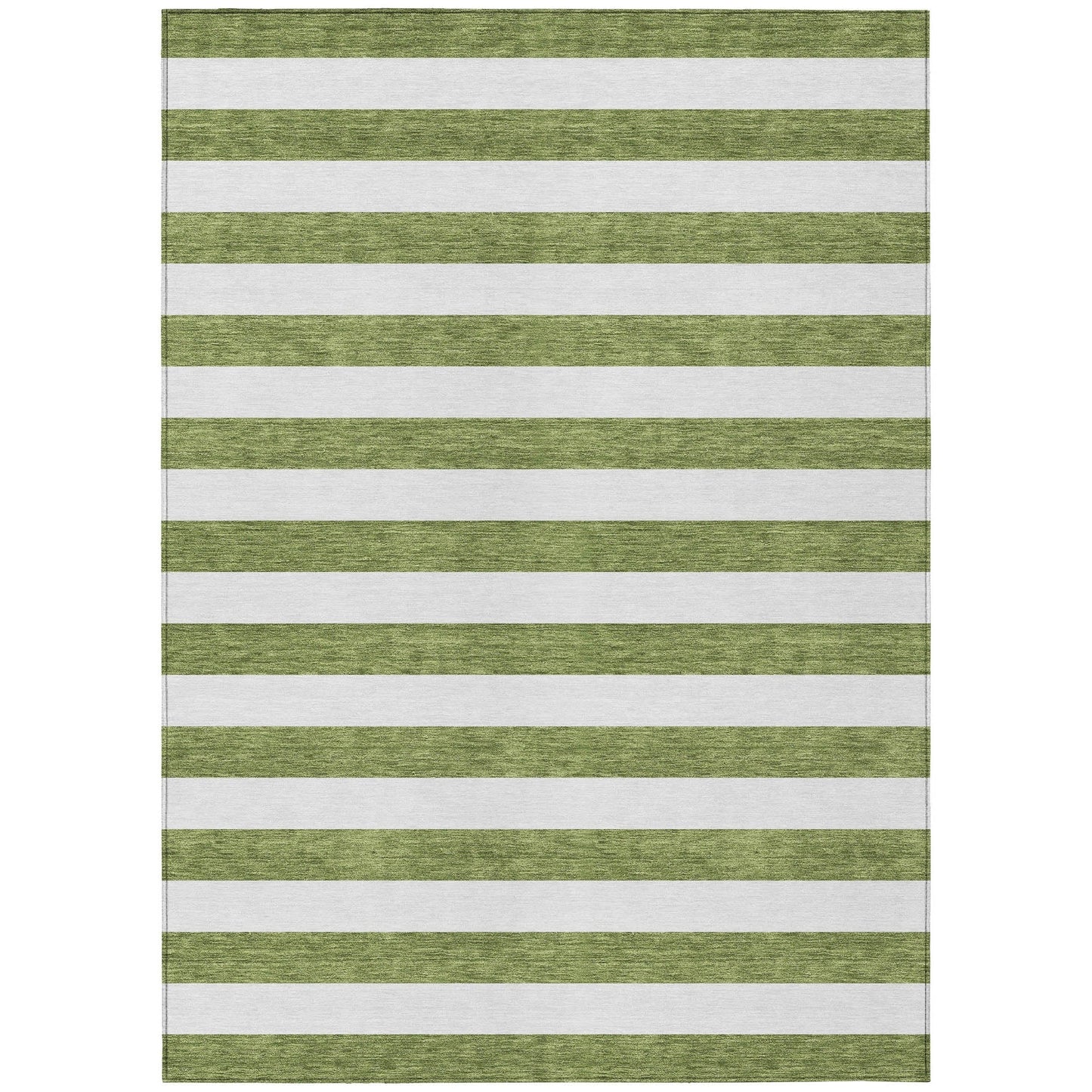 Machine Washable Indoor/ Outdoor Cabana Stripe Chantille Rug