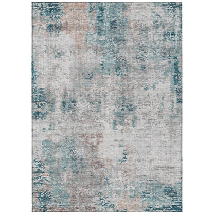 Machine Washable Indoor/ Outdoor Chantille Abstract Modern Rug