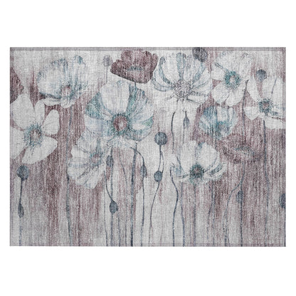 Machine Washable Indoor/ Outdoor Chantille Modern Floral Rug