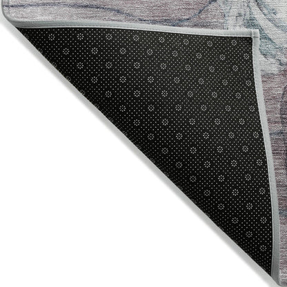 Machine Washable Indoor/ Outdoor Chantille Modern Floral Rug