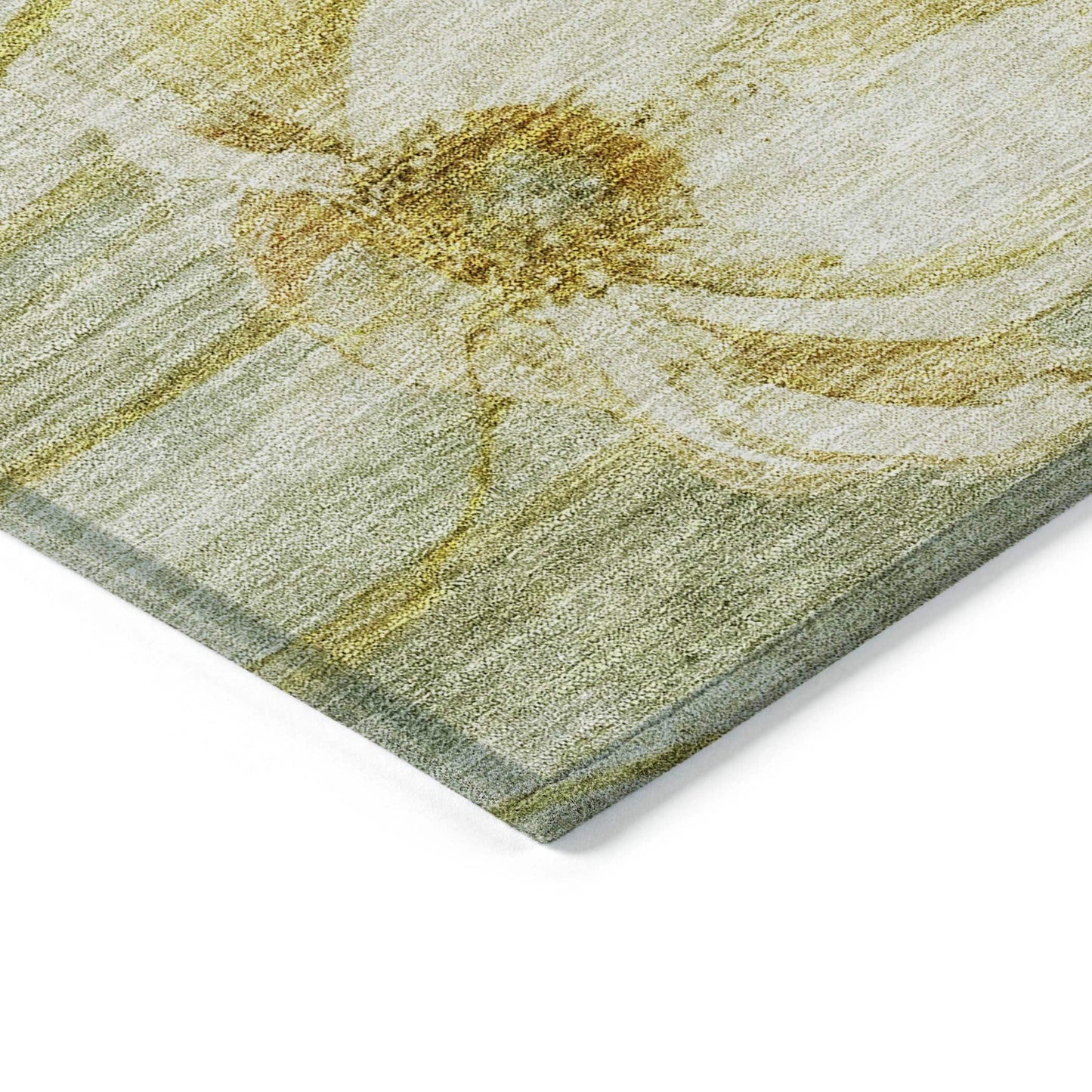 Machine Washable Indoor/ Outdoor Chantille Modern Floral Rug