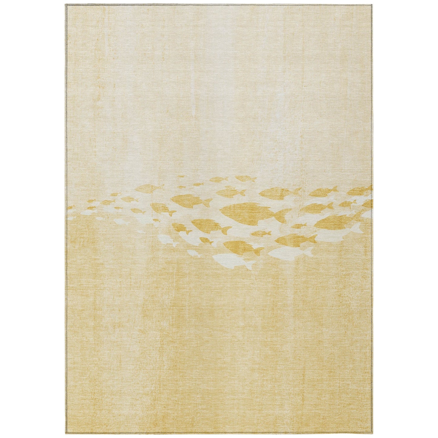 Machine Washable Indoor/ Outdoor Chantille Modern Sea Life Rug