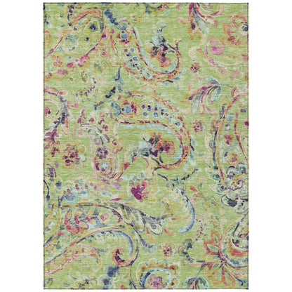 Machine Washable Indoor/ Outdoor Chantille Traditional Scroll Rug