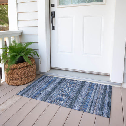 Machine Washable Indoor/ Outdoor Chantille Tribal Boho Rug