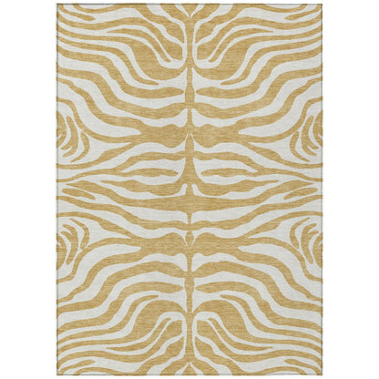 Machine Washable Indoor/ Outdoor Modern Animal Print Chantille Rug