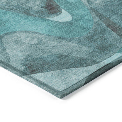 Machine Washable Indoor/ Outdoor Modern Chantille Rug