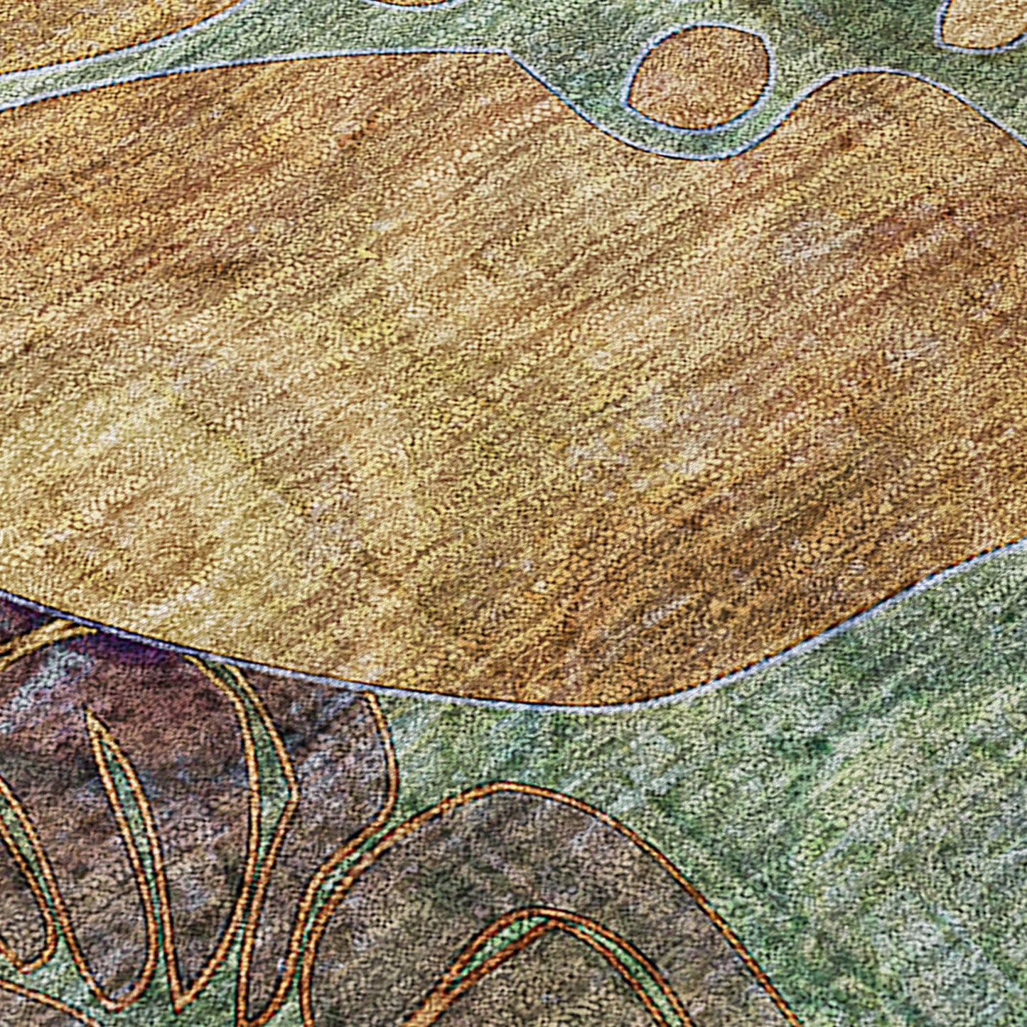 Machine Washable Indoor/ Outdoor Modern Floral Chantille Rug