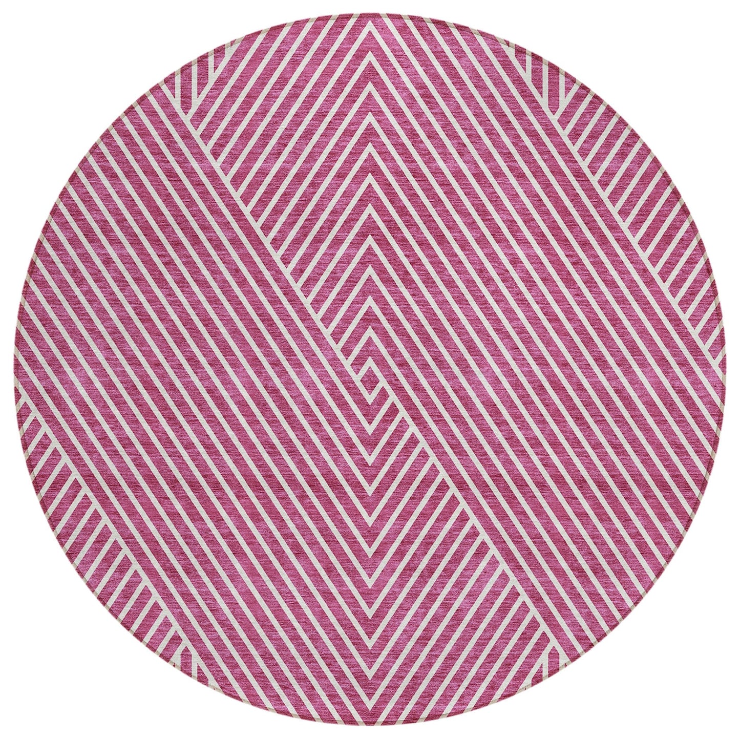 Machine Washable Indoor/ Outdoor Modern Geo Chantille Rug