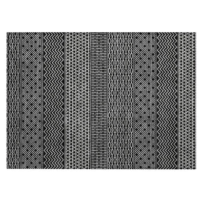 Machine Washable Indoor/ Outdoor Modern Stripes Chantille Rug