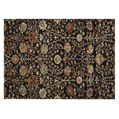 Machine Washable Indoor/ Outdoor Traditional Kashan Chantille Rug