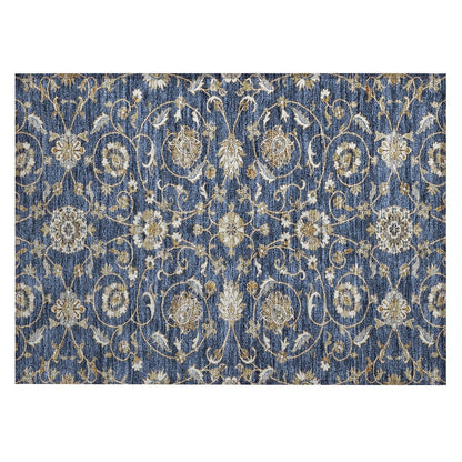 Machine Washable Indoor/ Outdoor Traditional KashanChantille Rug