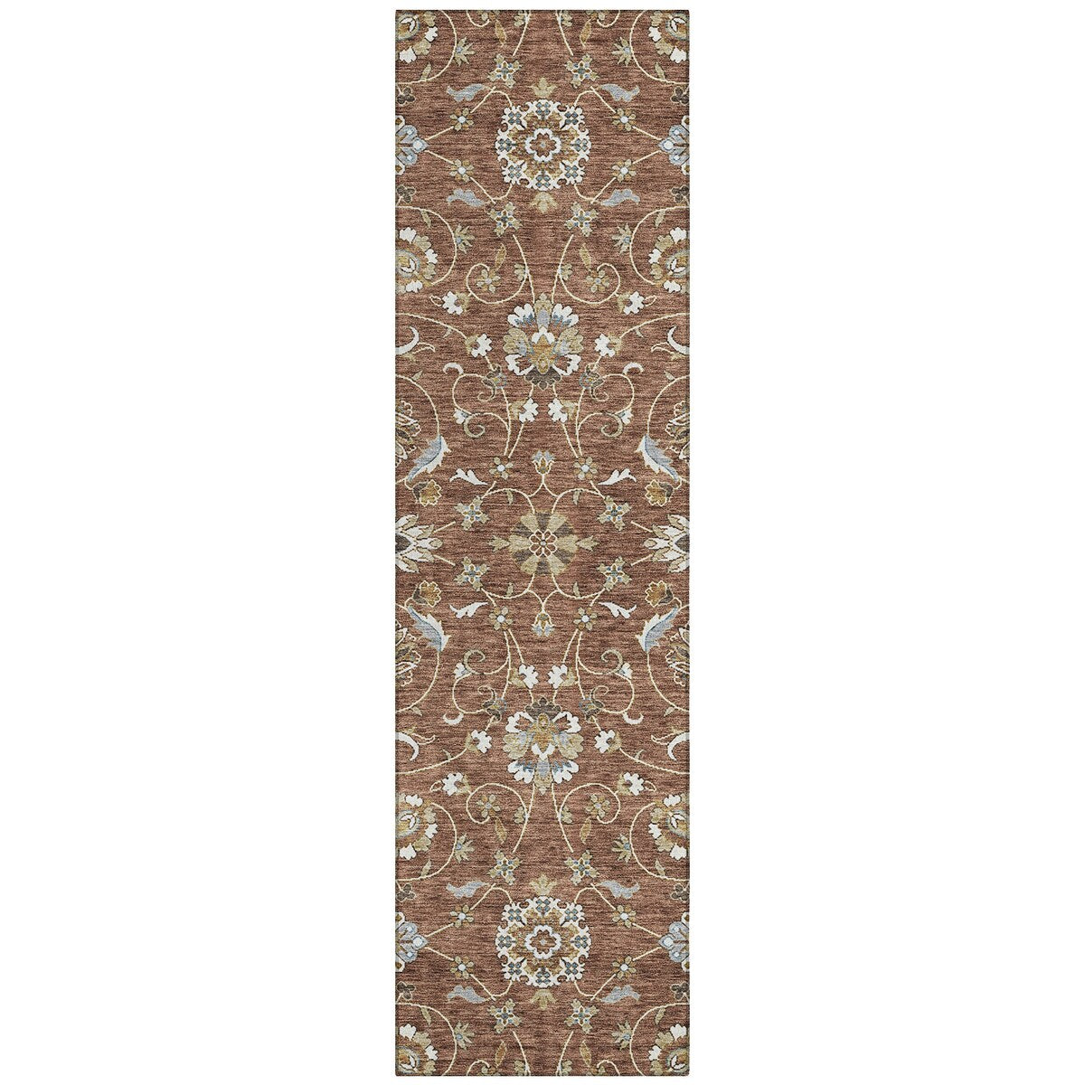 Machine Washable Indoor/ Outdoor Traditional KashanChantille Rug