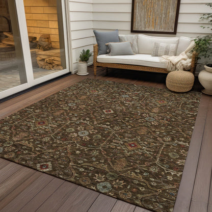 Machine Washable Indoor/ Outdoor Traditional Persian Chantille Rug