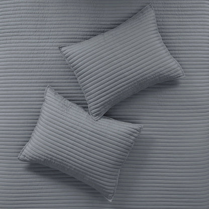 Madison Park Anchorage 8 Piece Printed Seersucker Comforter and Quilt Set Collection