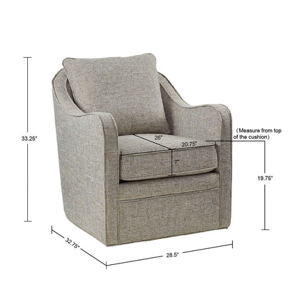 Fauteuil pivotant incurvé rembourré Madison Park Betty
