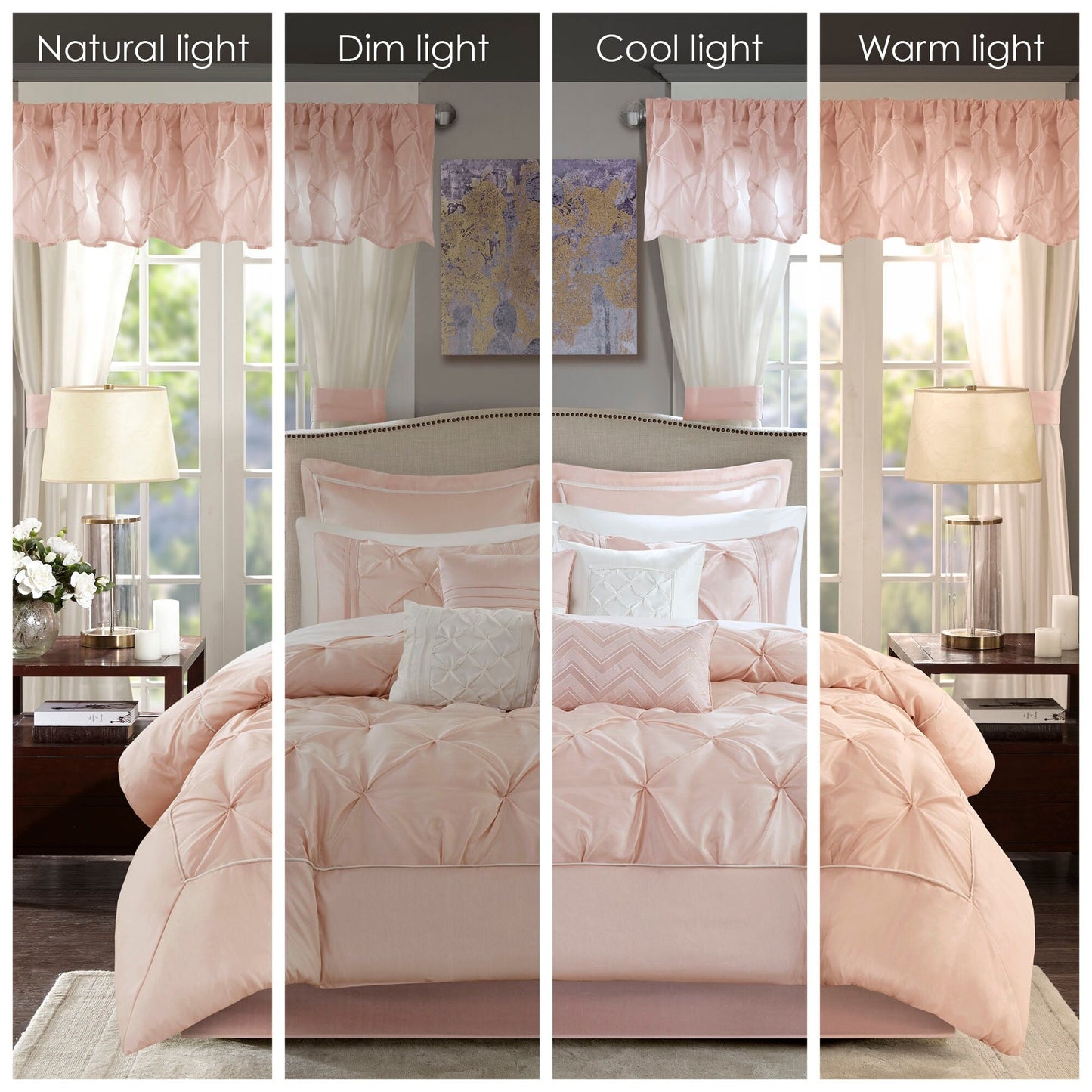 Madison Park Essentials Loretta Ensemble de 24 pièces avec rideaux et draps