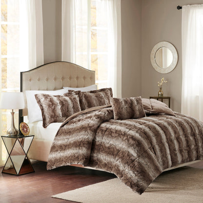 Madison Park Marselle Faux Fur Comforter Set