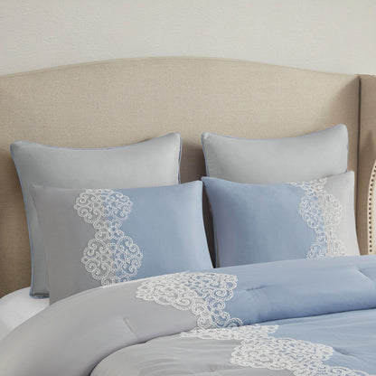 Madison Park Vera 8 Piece Embroidered Microfiber Comforter Set