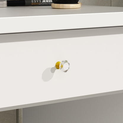 Coiffeuse avec table et tabouret, miroir et éclairage LED