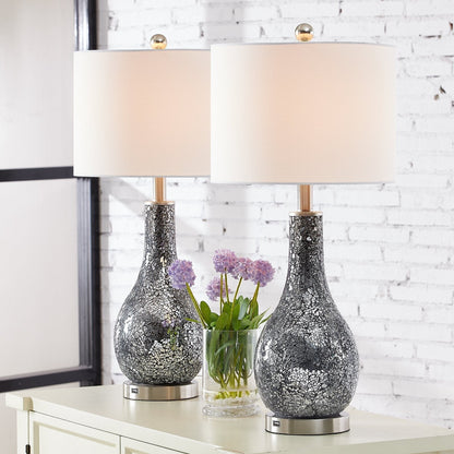 25.25 Glass Table Lamp Set with USB (Set of 2)