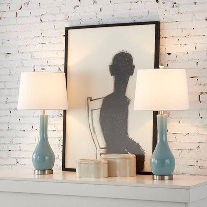 Ensemble de lampes de table en céramique 28,5 avec USB (lot de 2)