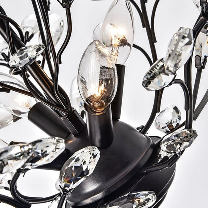 Lustre classique/traditionnel unique Maxax à 4 lumières avec accents en cristal