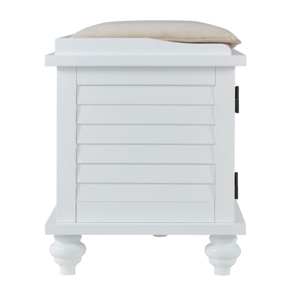 Banc de rangement à porte à volets Maybelle avec coussin en velours par iNSPIRE Q Classic