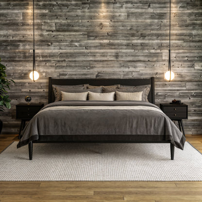 Lit à panneaux du milieu du siècle