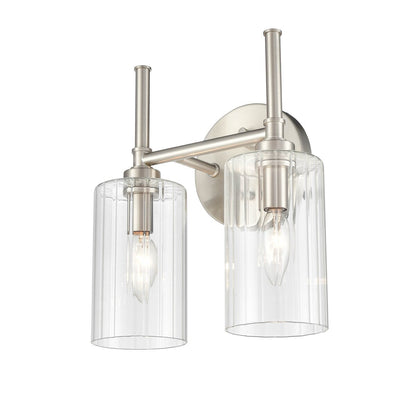 Luminaire de salle de bain Millennium Lighting Chastine avec abat-jour en verre biseauté transparent