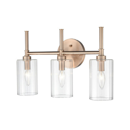 Luminaire de salle de bain Millennium Lighting Chastine avec abat-jour en verre biseauté transparent