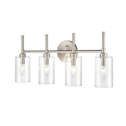 Luminaire de salle de bain Millennium Lighting Chastine avec abat-jour en verre biseauté transparent