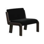 Fauteuil Milo en similicuir noir