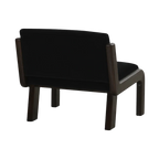 Fauteuil Milo en similicuir noir