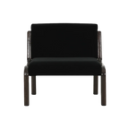 Fauteuil Milo en similicuir noir