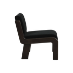 Fauteuil Milo en similicuir noir