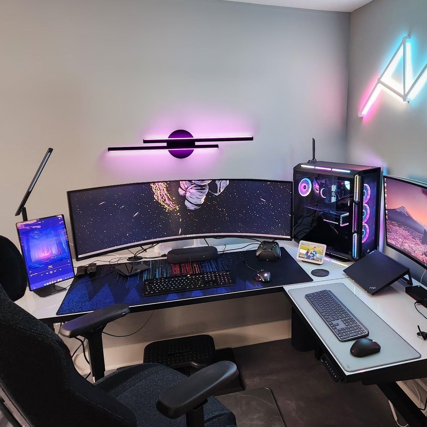 Minimalist 2-Light Dimmable LED Vanity Light Linear Metal Wall Sconce