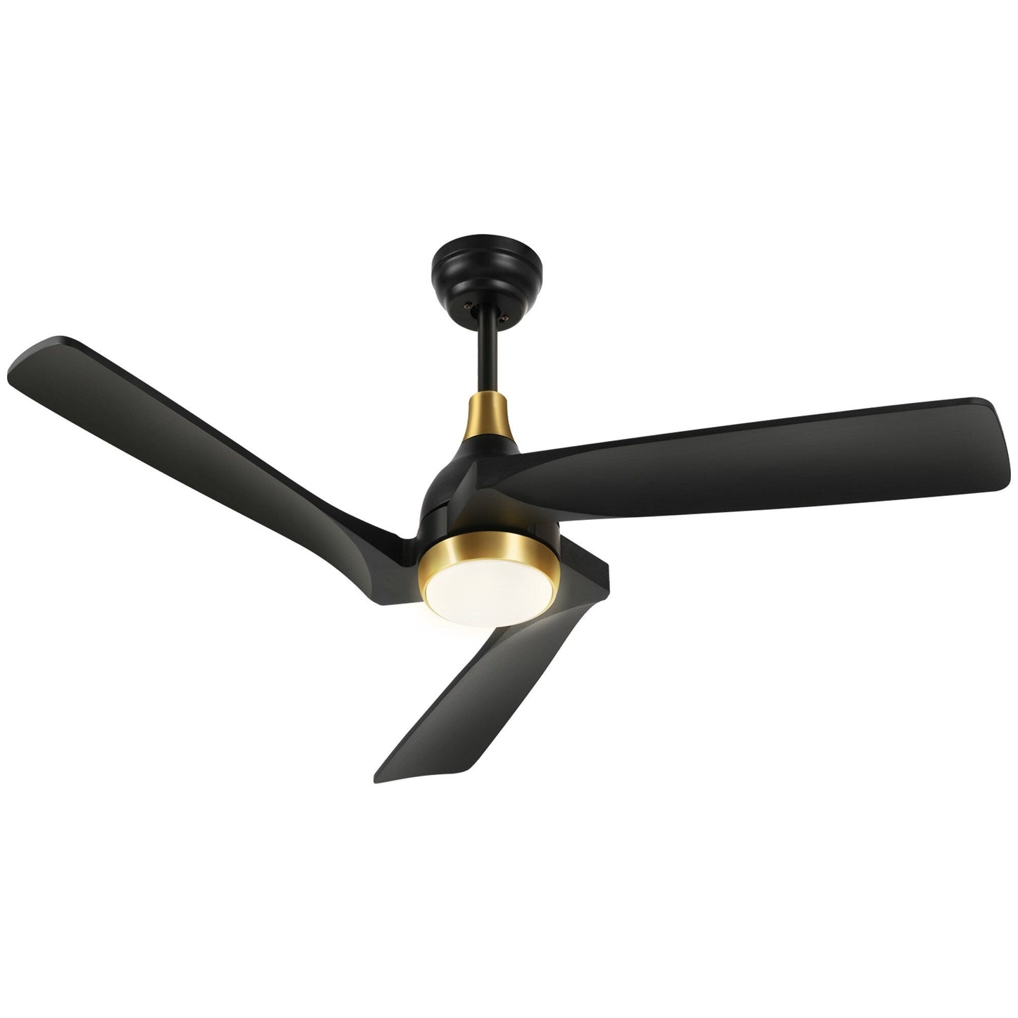 Moasis 52 Modern Remote Control Ceiling Fan with Lights and 5 Solid Wood Blades