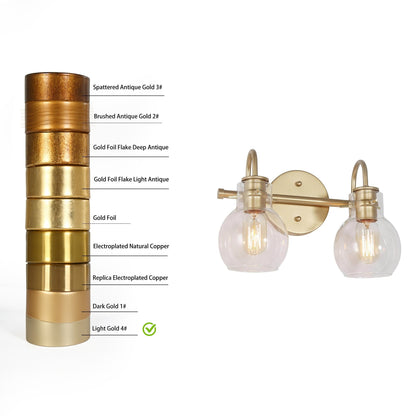 Modern 2/3/4/5-Light Bathroom Vanity Light Globe Glass Wall Sconce Minimalist Design