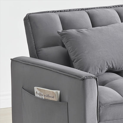 Canapé-lit convertible 3 en 1 moderne 70.86 avec dossier réglable et roulettes pour salon