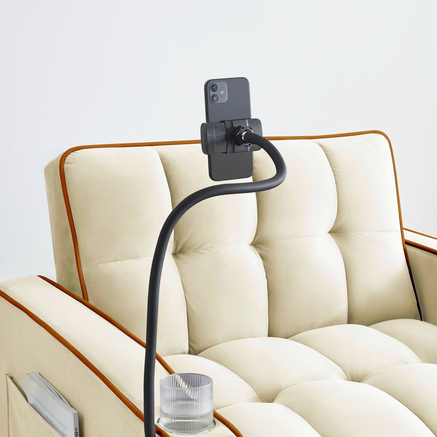 Canapé-lit convertible 3 en 1 moderne 70.86 avec dossier réglable et port de chargement USB pour le salon