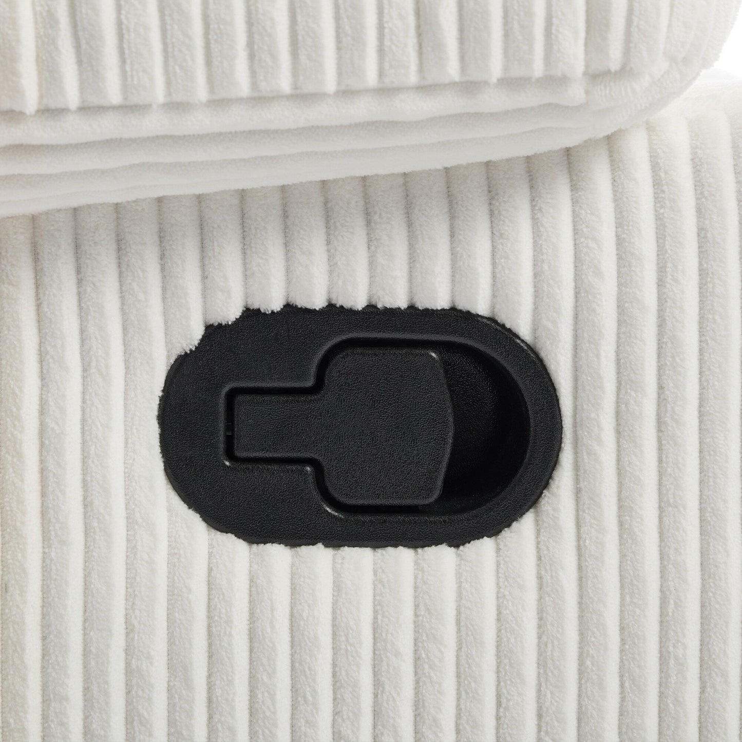 Fauteuil inclinable manuel moderne en velours côtelé, fauteuil inclinable réglable avec accoudoirs larges